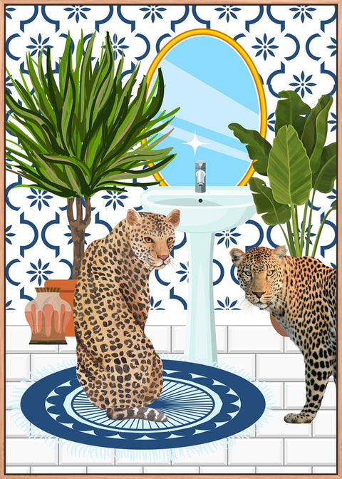 Leopards in Bathroom
